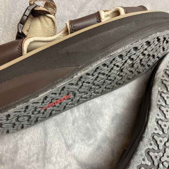 MBT Kisumu Sandals Mens 11 Brown Leather Rocker Sole Comfort Hook Loop Closures - Picture 10 of 10